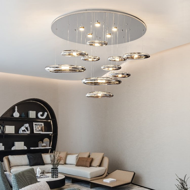 Modern Electroplated Acrylic Raindrop Ceiling Light Fixture